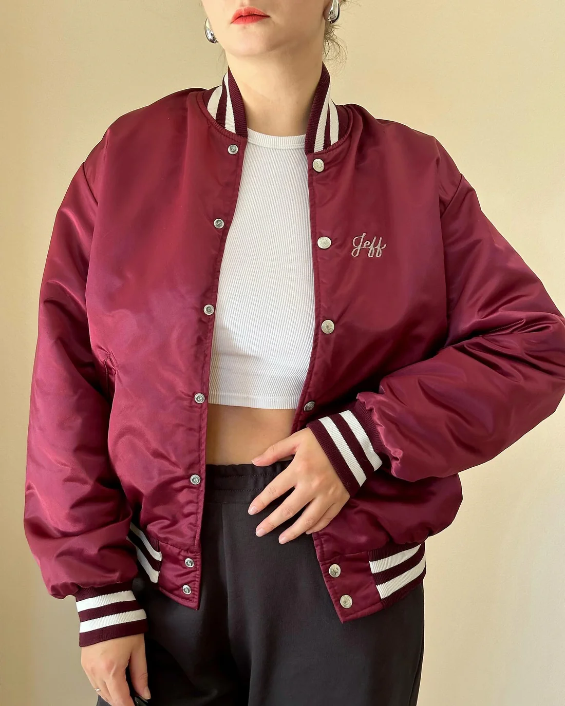 Vintage Oversized Bomber Jacket