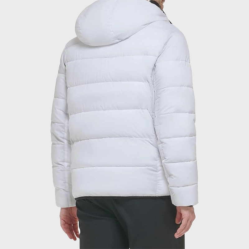 White Puffer Zip-up Jacket