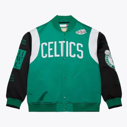 Boston Celtics Team Origins Green Satin Jacket