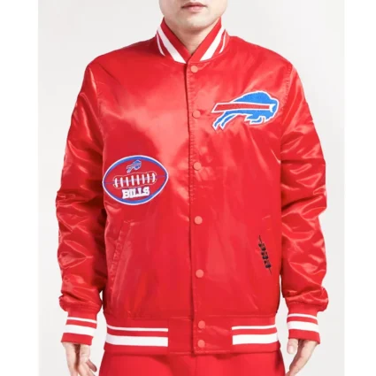 Buffalo Bills Classic Rib Old English Satin Jacket