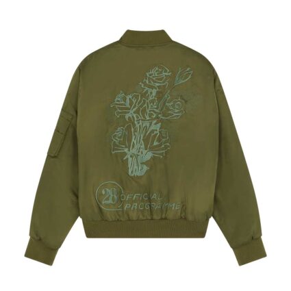 28 Clothing Rib Olive Bomber Jacket