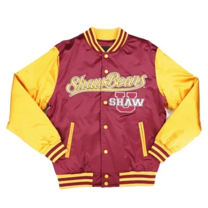Shaw University Garnet and Gold Baseball Jacket