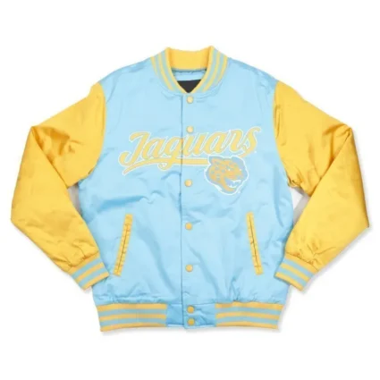 Southern University Columbia Blue and Gold Baseball Jacket