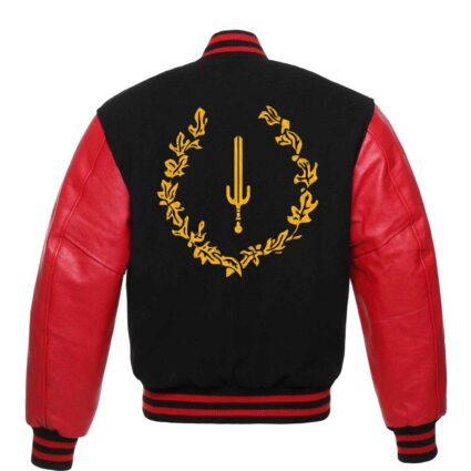 Black American Heritage Flag Letterman Jacket