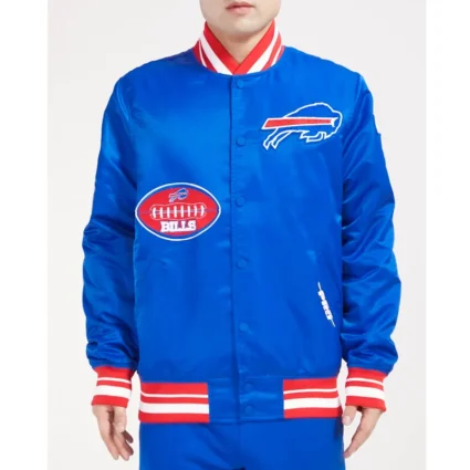 Buffalo Bills Old English Classic Rib Satin Jacket