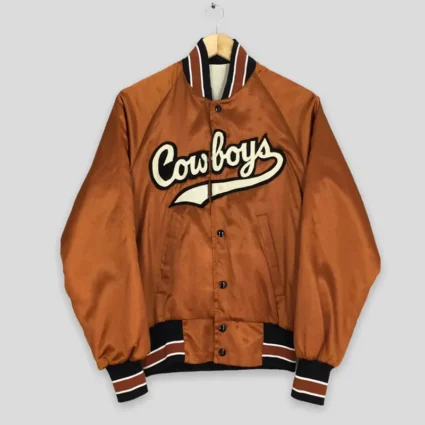 Buy 90’s Dallas Cowboys Brown Satin Jacket