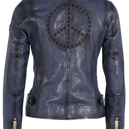 Maysie RF Leather Navy Jacket