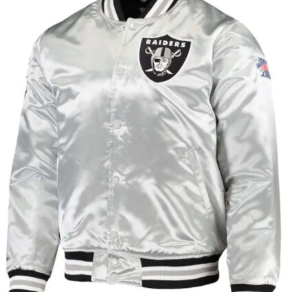 Mens Las Vegas Raiders Silver Jacket