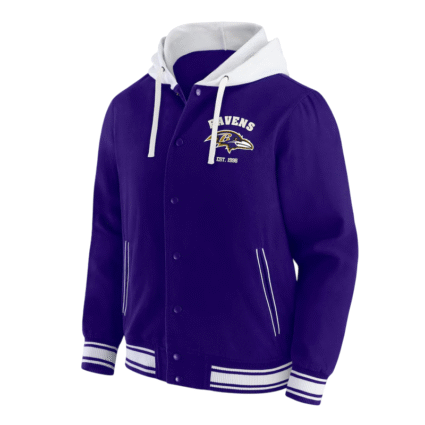 Baltimore Ravens Purple Hooded Jacket
