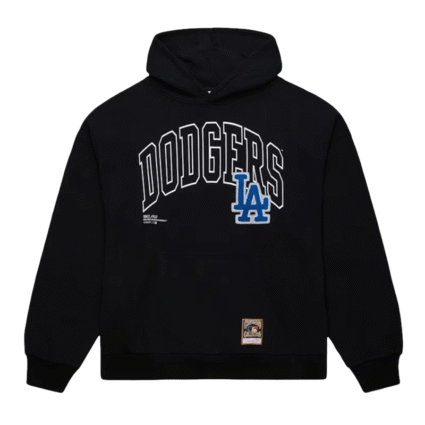 Black Los Angeles Dodgers Logo Over Pullover Hoodie