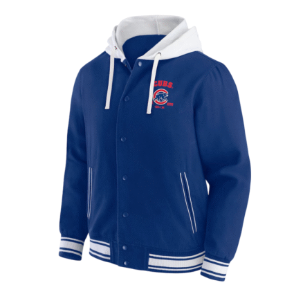 Chicagos Cubs Royal Cotton Hooded Jacket