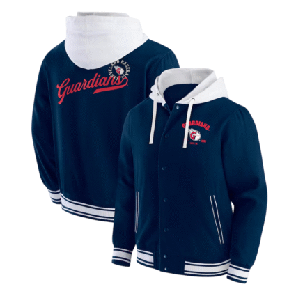 Cleveland Guardians Navy Cotton Hooded Jacket