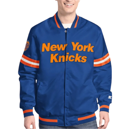 NY Knicks Scout Varsity Satin Jacket