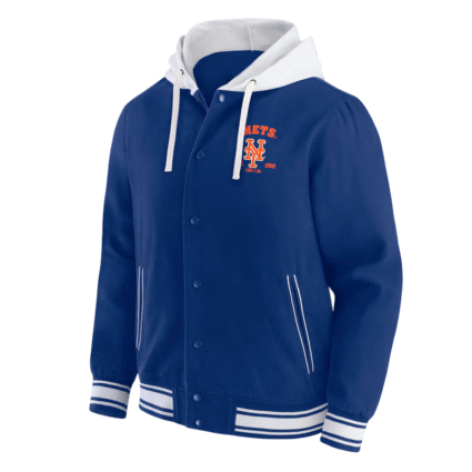 NY Mets Royal Cotton Hooded Jacket