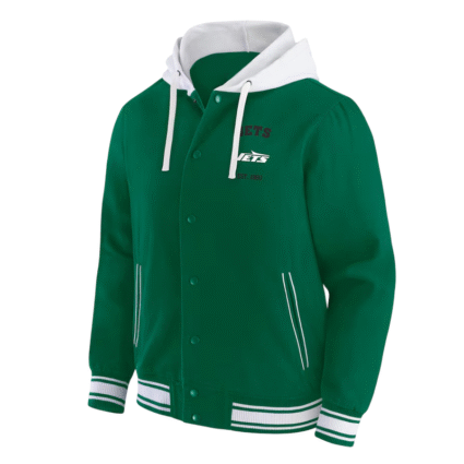 New York Jets Green Cotton Hooded Jacket