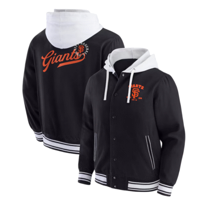 San Franciscos Giants Black Cotton Hooded Jacket