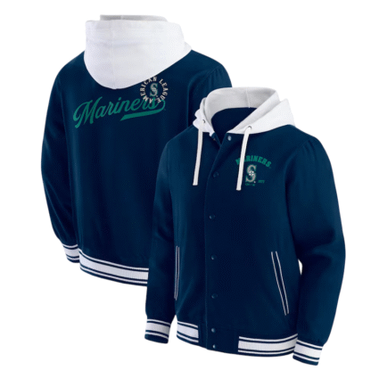 Seattle Mariners Navys Cotton Hooded Jacket