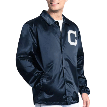 Cleveland Guardians Point Man Coaches Navy Jacket