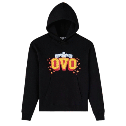OVO x UFC Flame Logo Black Hoodie