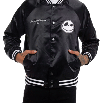 The Nightmare Before Christmas Jack Skellington Baseball Satin Jacket