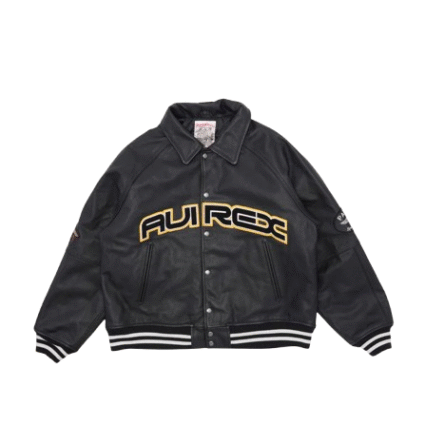 Black Avirex Leather Jacket