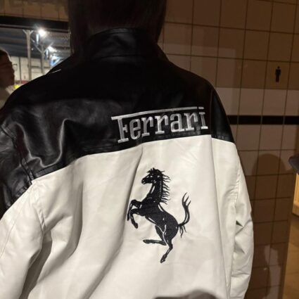 Black and white ferrari jacket