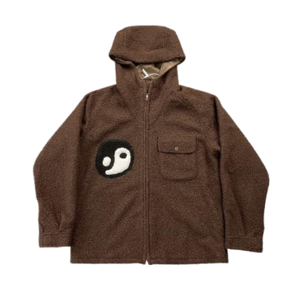 CPFM XYZ Fuzzy Balance Hooded Jacket Browns Indie Aesthetic