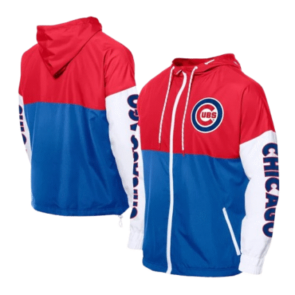 Chicago Cubs Colors Block Hoodie Windbreaker