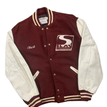 Mens Burgundy Varsity Jacket