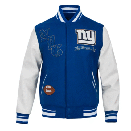 NFL Dodger Blue White New York Giants Prep Varsity Jacket