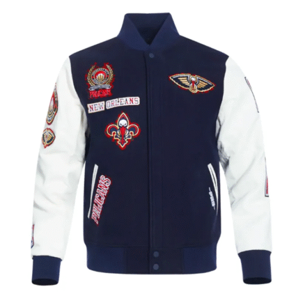 New Orleans Pelicans Animal Print Varsity Jacket