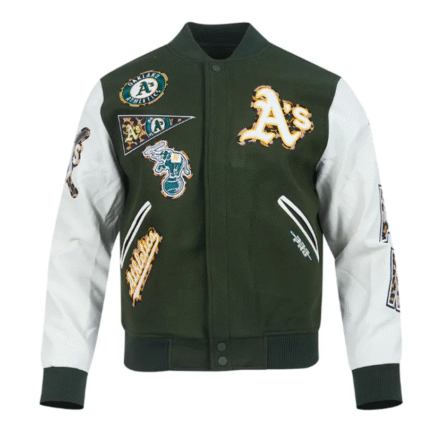 Oakland Athletics Animal Print Varsity Jacket