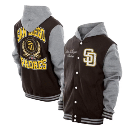 San Diego Padres Throwbacks Prep Brown Hoodie Jacket
