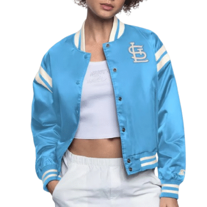 St. Louis Cardinals Light Blue Full Count Satin Jacket