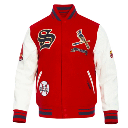 St. Louis Cardinals Prep Varsity Wool Leather Jacket