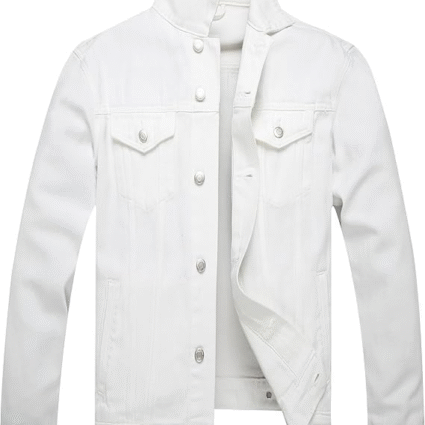 White Mens Jean Jacket
