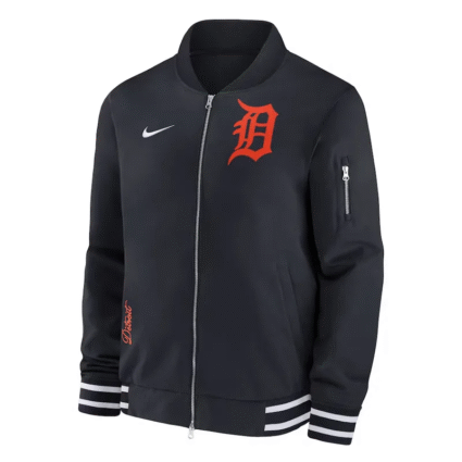 Black MLB Detroit Tigers Bomber Jacket