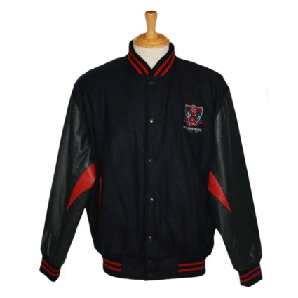 Collegiate Melbourne Demons Black Varsity Jacket