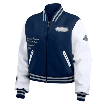 Dallas Cowboys Navy and White Varsity Jacket