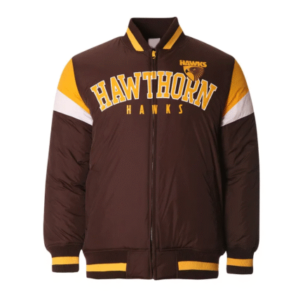 Hawthorn Hawks Fan Brown Varsity Jacket