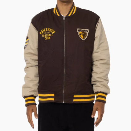 Hawthorn Hawks Lock Up Varsity Cotton Jacket