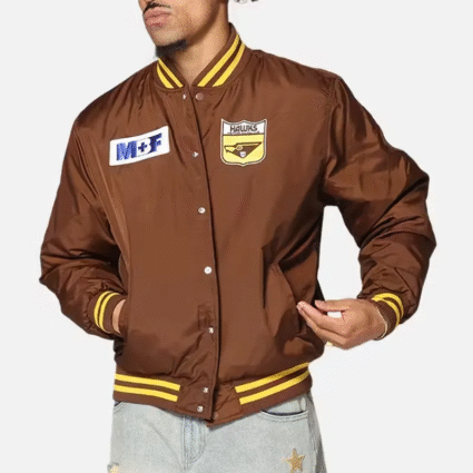 Hawthorn Hawks Team Brown Bomber Jacket