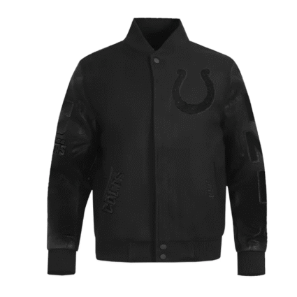 Indianapolis Colts Triple Black Varsity Jacket