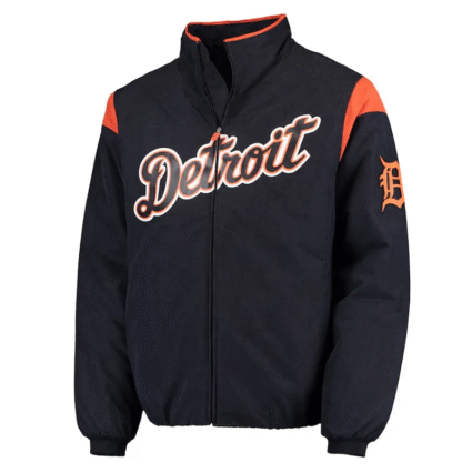 MLB City Connect Detroit Tigers Motors City Black Bomber Jacket