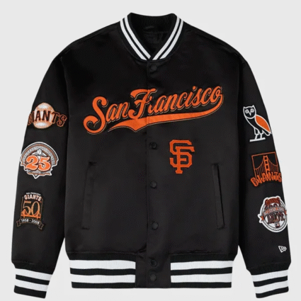 MLB San Francisco Giants Black Satin Jacket