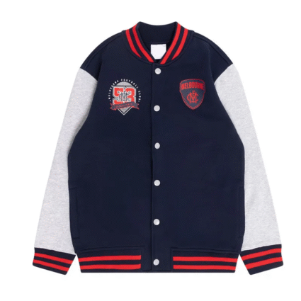 Melbourne Demons Navy and Gray Varsity Fleece Jacket