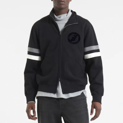 New Jersey Devils Black Striped Fleece Jacket