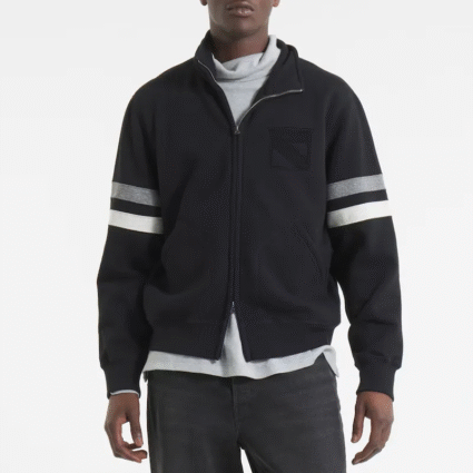 New York Rangers Black Striped Fleece Jacket