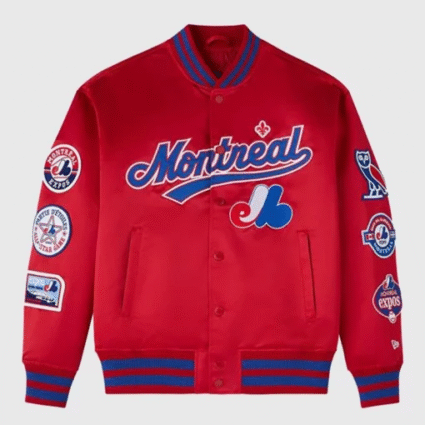 OVO x New Era x MLB Montreal Expos Jacket Red