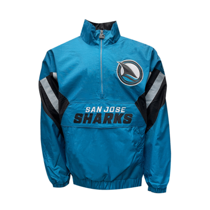 San Jose Sharks Starter Chief Half Zip Pullover Jacket